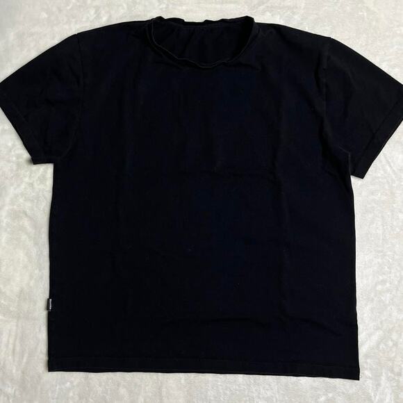 BlackMilk Minimalist T-Shirt Size Med Black Stretch Goth Emo Box Baggy FLAWED - Picture 1 of 9